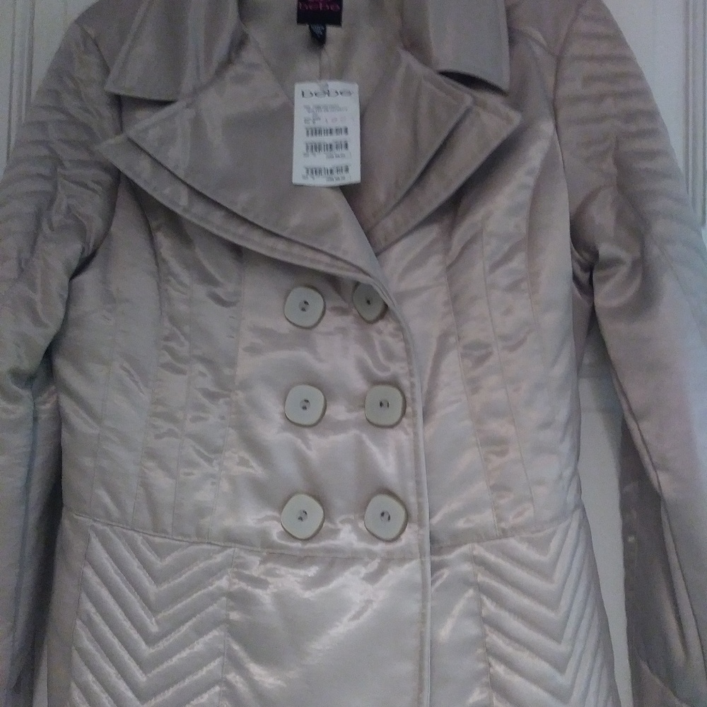 BEBE NEW W/ TAGS -  Beige Quilted Jacket in M